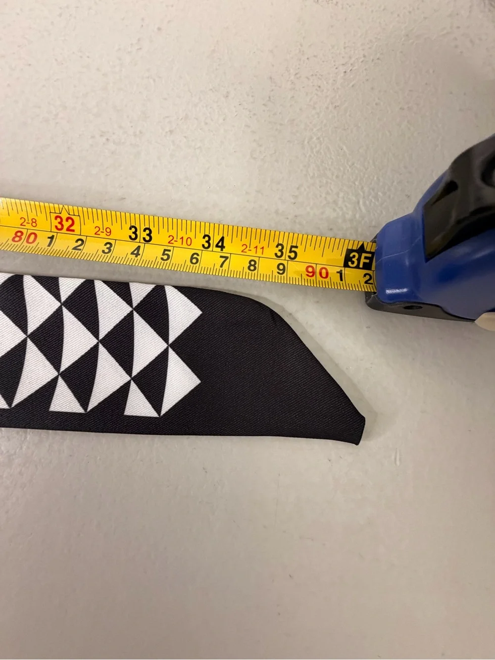 Black & White Geometric Silk Twilly Scarf